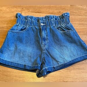 High Waist Denim Blue Women's Shorts EUC
